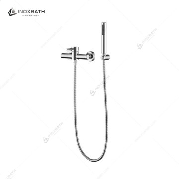 Modern Chinese Style Single-handle Wall-mounted Bathroom Sink Faucet, Polished Bathtub Mixer Faucet With Gentle Rain And Pause Spray Functions