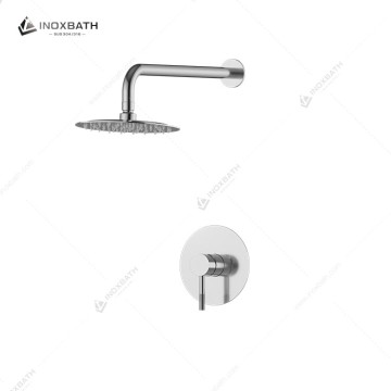 Single-handle Modern Brass Wall-mounted Rain Shower Faucet Set With Ceramic Valve Core