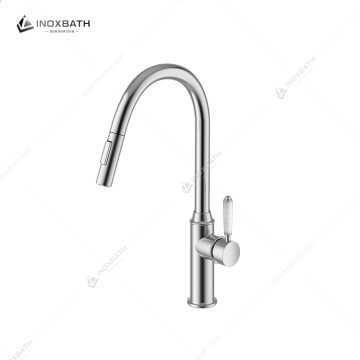 Stainless Steel Hot Water Faucet, With Kitchen Faucet, Pull-out Hot Water Faucet