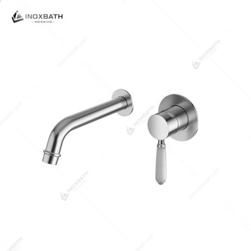 Hot-selling Brushed Hot And Cold Water Mixing Faucet, Concealed Wall-mounted Basin Faucet, Made Of 304 Stainless Steel