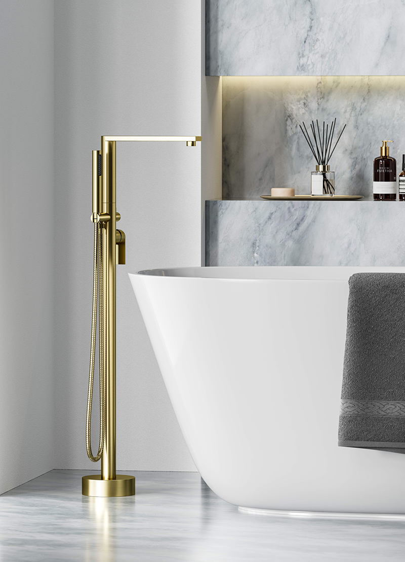 Ensemble de douche commercial robuste en acier inoxydable 304, accessoires de salle de bain en gros
