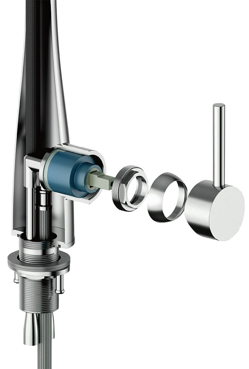 lead free 304 stainless steel basin tap commercial washroom fixtures INOXBATH