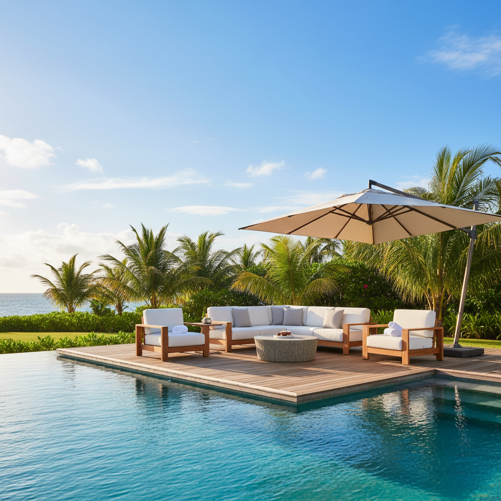 Corner Set For Poolside & Sun Deck