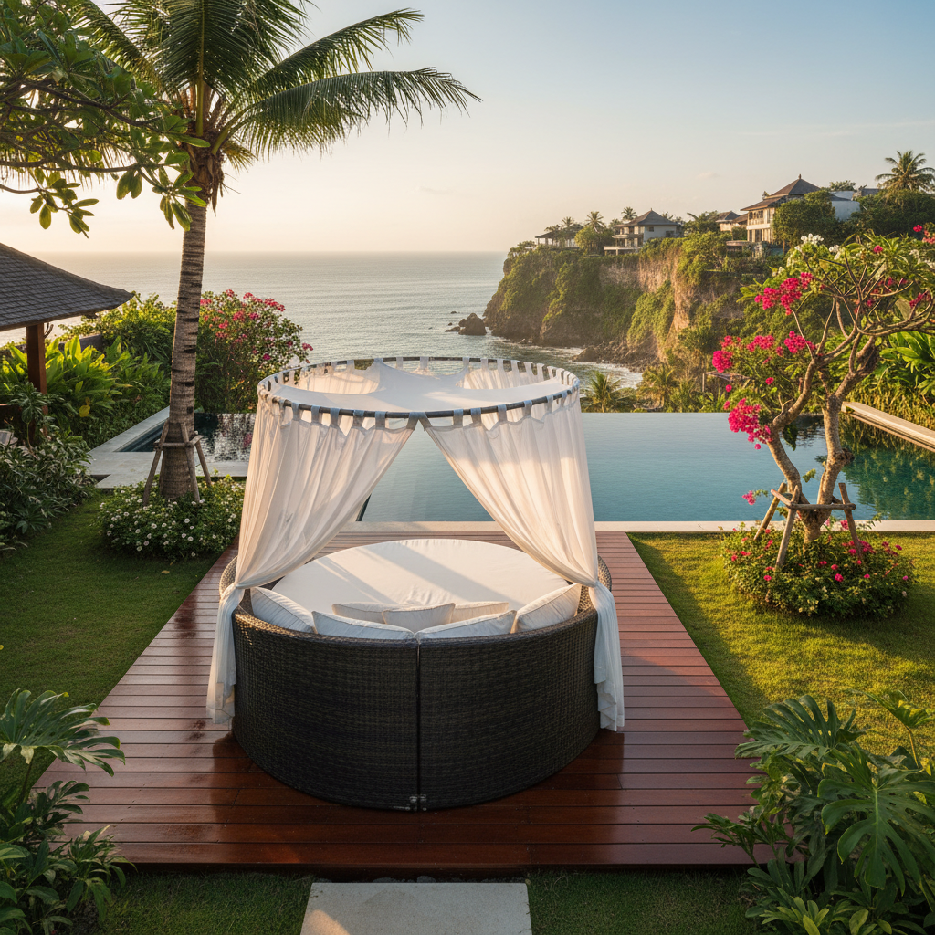 Round Bed For Private Villas & Gardens