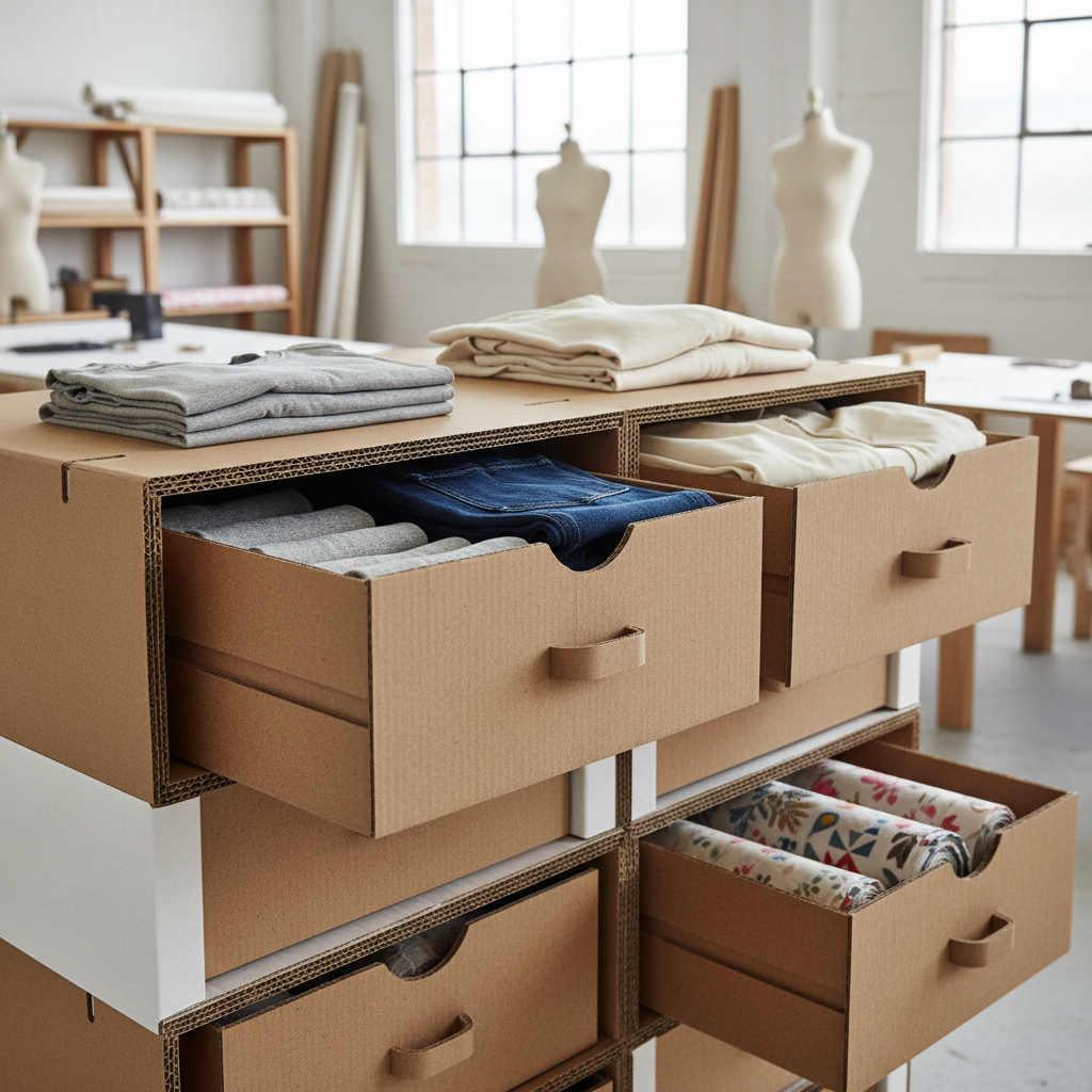 Cardboard Drawer For Clothing And Garment Industry