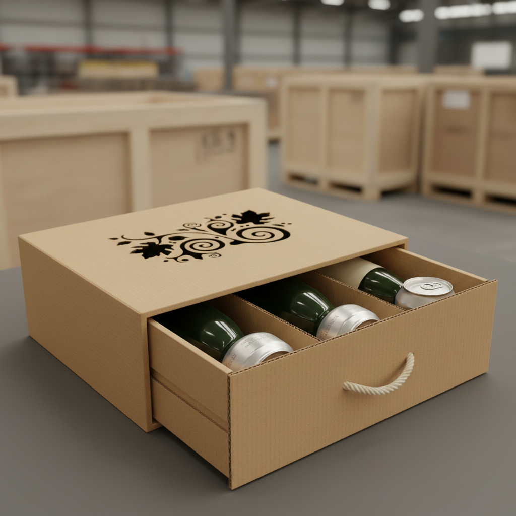 Cardboard Drawer Box For Wine And Beverage Industry