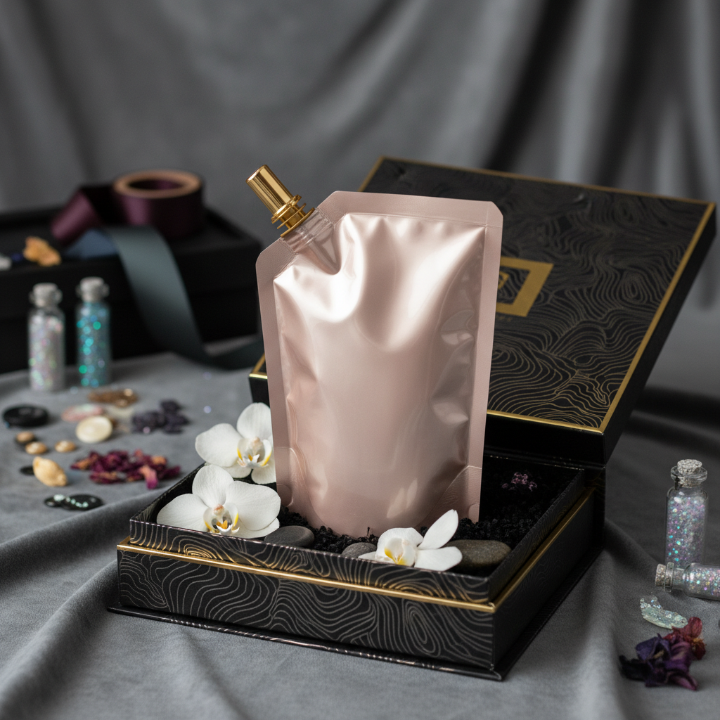 Spouted Stand Up Pouch For Luxury Gift Box Customization