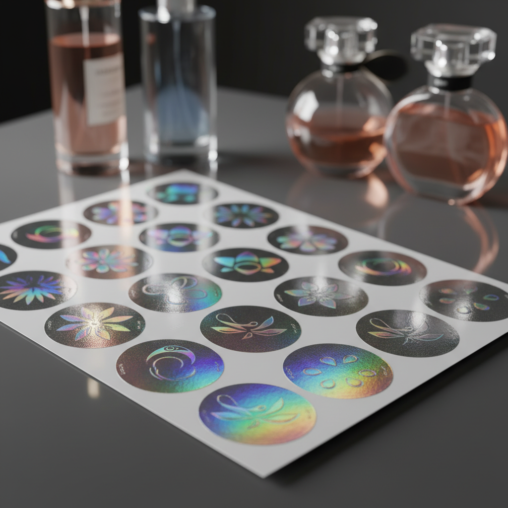 Security Hologram Stickers For Fragrance And Perfume Packaging