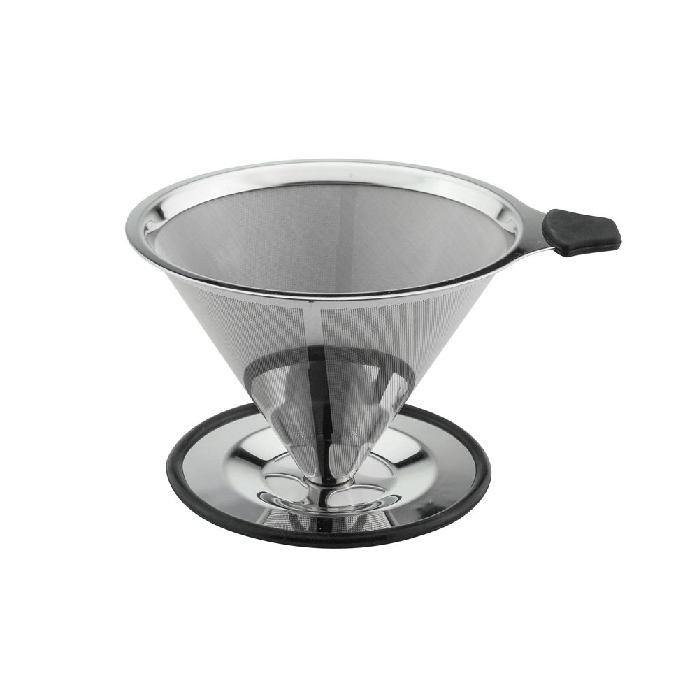 Premium Stainless Steel Coffee Dripper – Reusable Pour-Over Filter for Single Cup Brewing, Corrosion-Resistant & Easy Clean