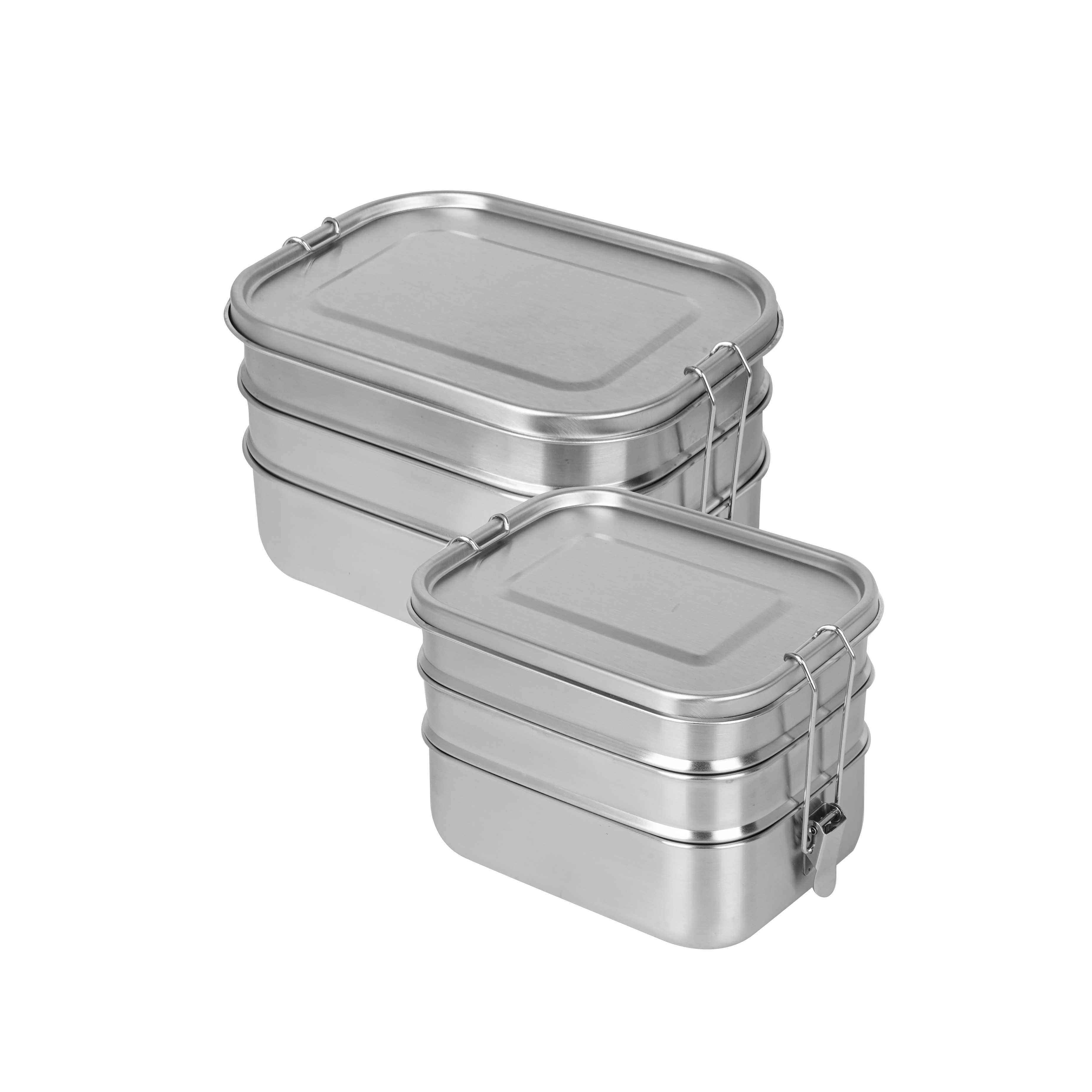 High quality Stainless steel 3 Layer Rectangle Lunch Box