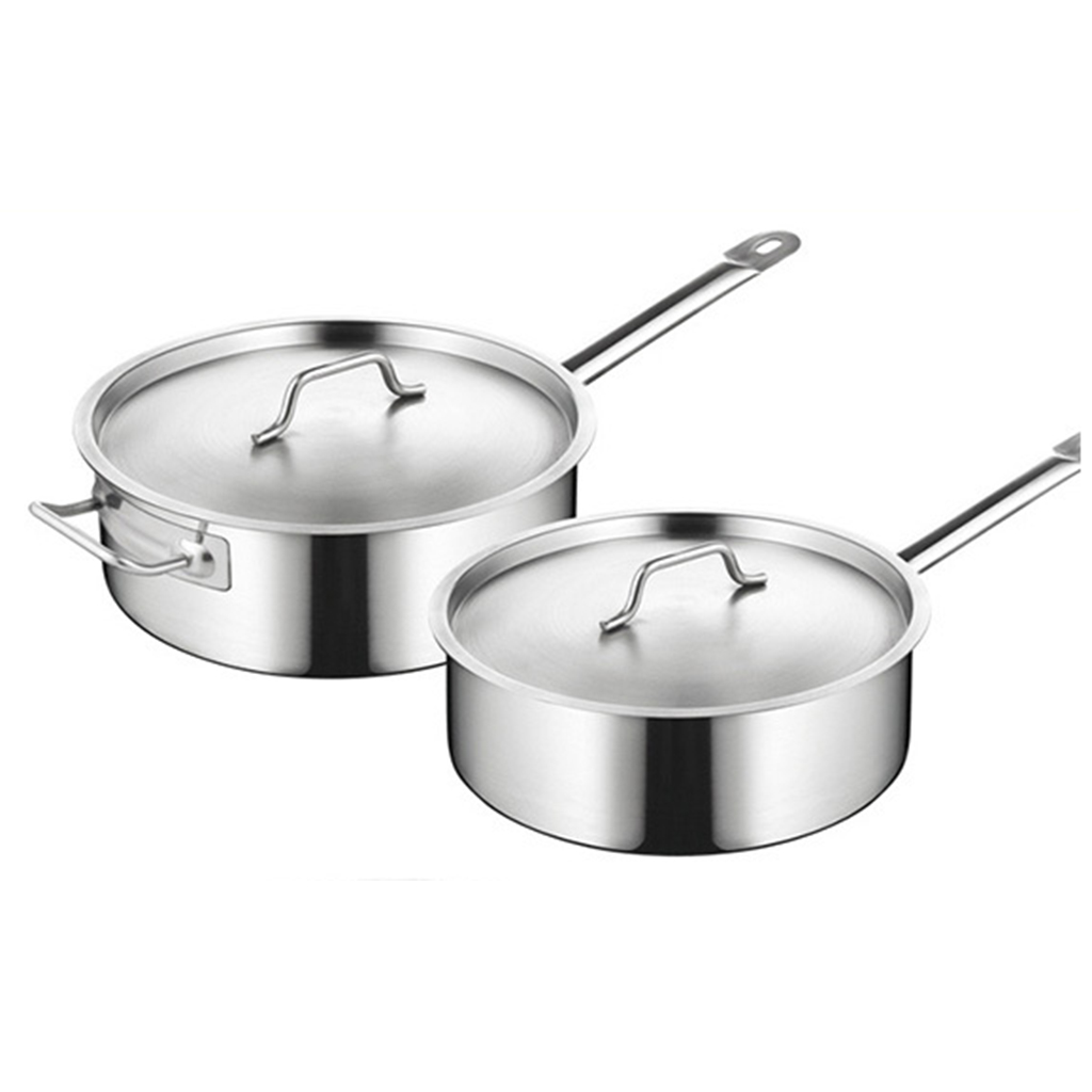 Premium Stainless Steel Sauce Pot with Lid – Induction Compatible, Ergonomic Design