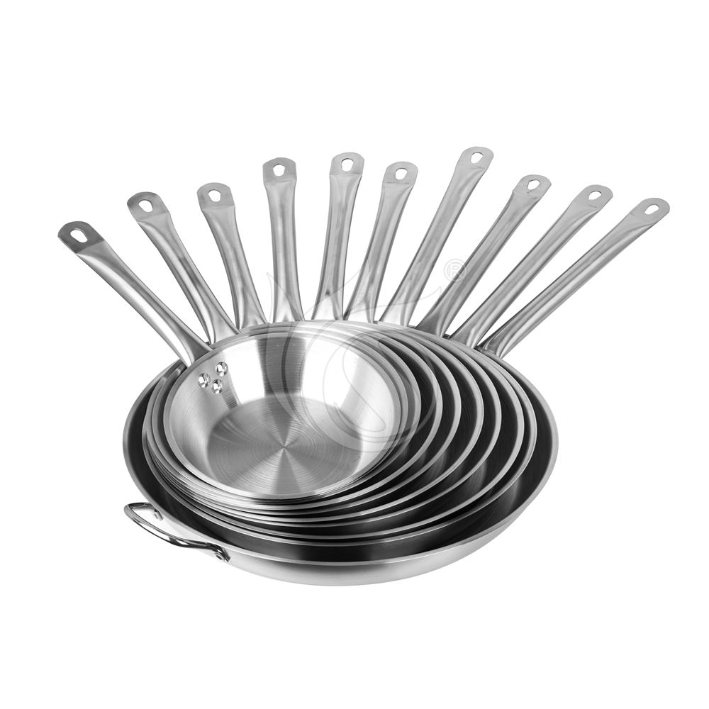 Stainless Steel Frying Pan with Compound Bottom
