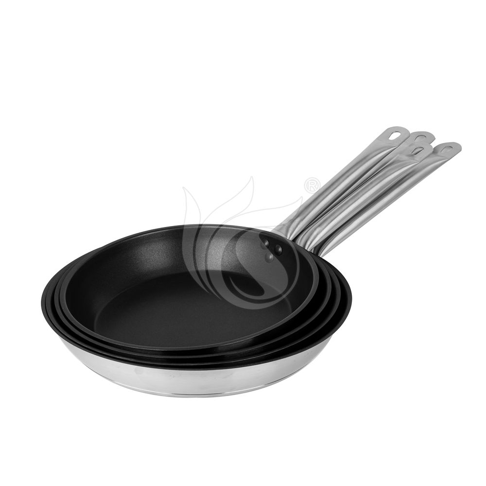 Stainless Steel Non-Stick Frying Pan with Compound Bottom.