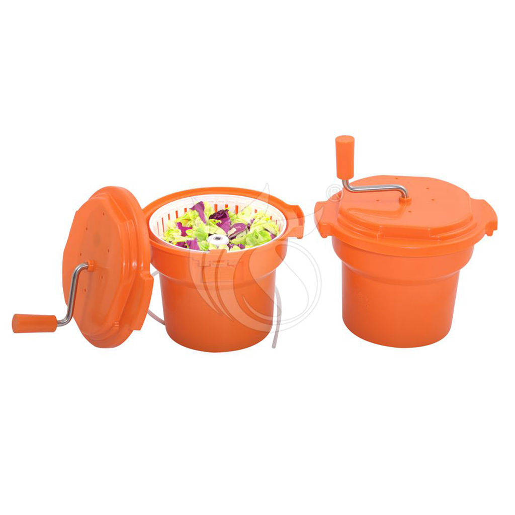 Vibrant Orange Manual Salad Spinner -...