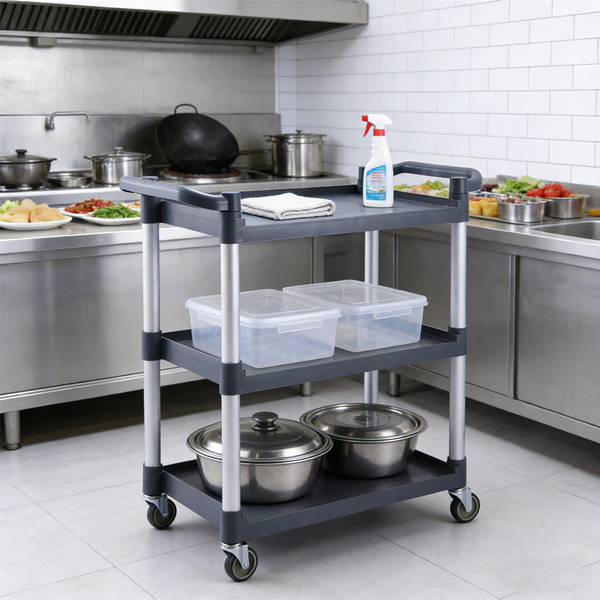 Hey Chef, here is your 3-Tier Heavy-Duty Plastic Service Cart