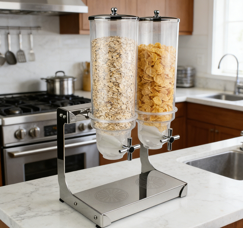 Restaurant Countertop Cereal Dispenser For Food Storage For Kitchen Or Pantry