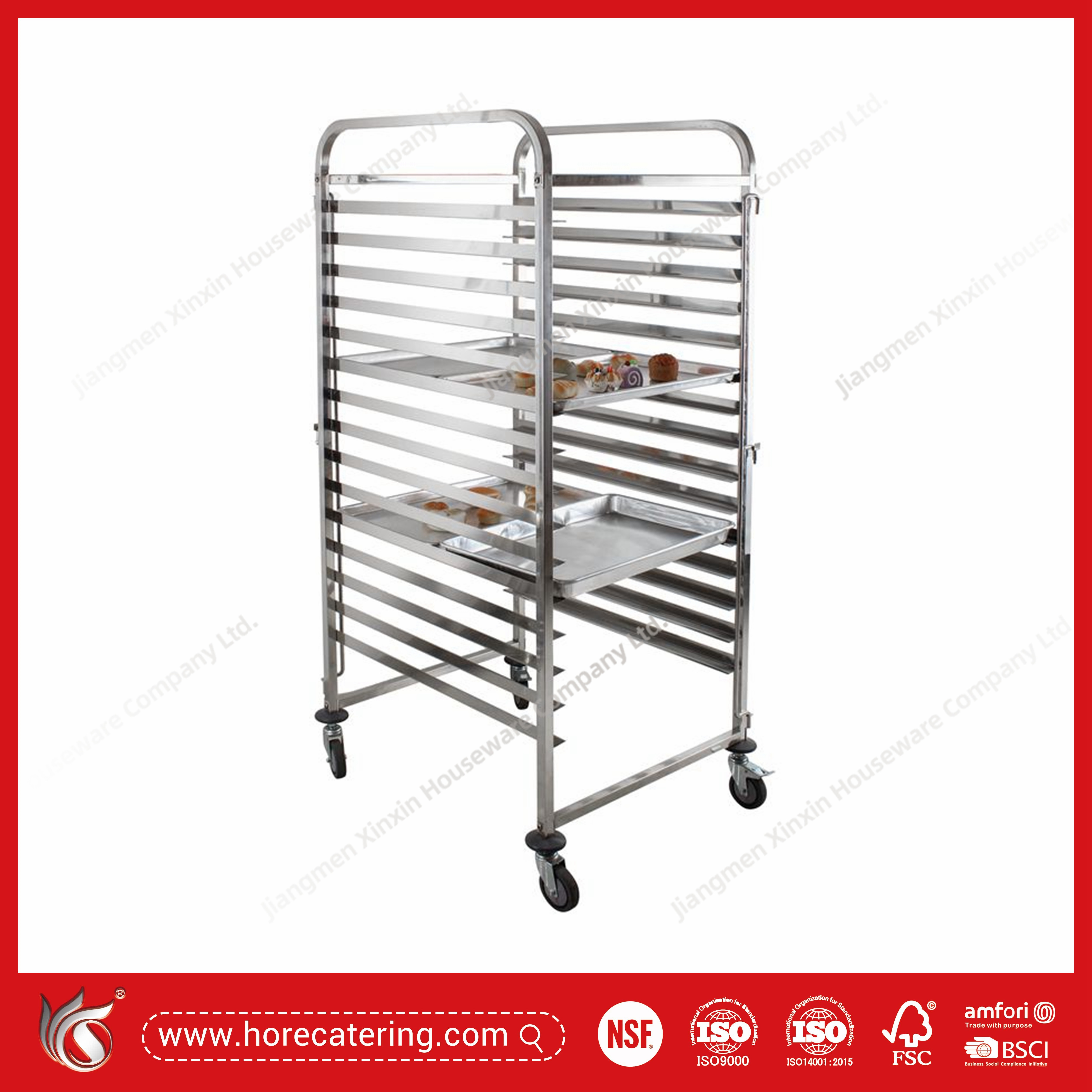 Scaffale da forno in acciaio inox a 15 ripiani...