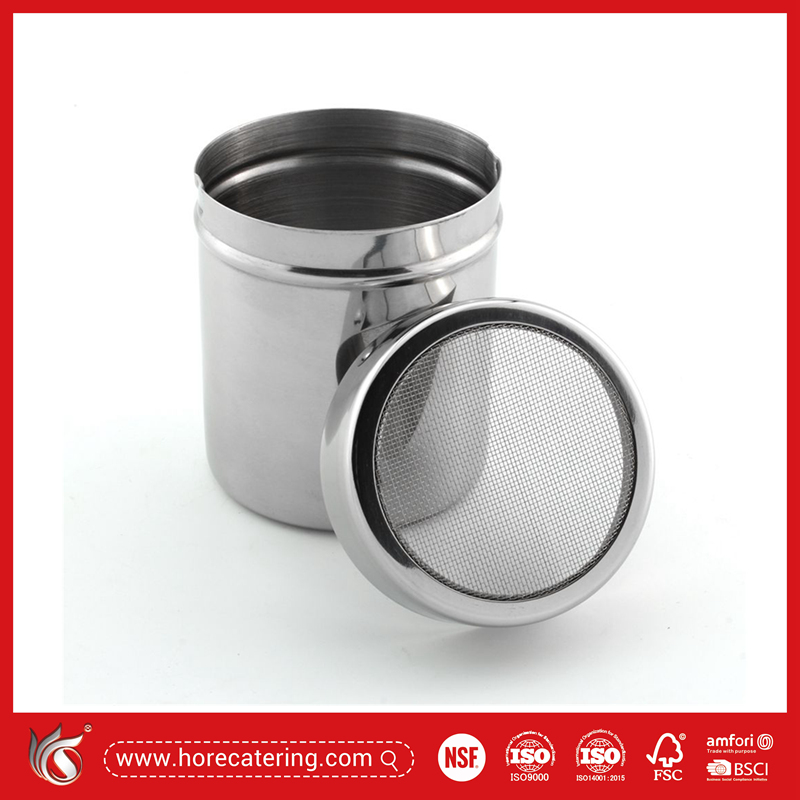 Dụng cụ rắc đường bột bằng thép không gỉ - dùng cho bột nở, bột ca cao, lưới mịn + lỗ vừa + lỗ lớn.