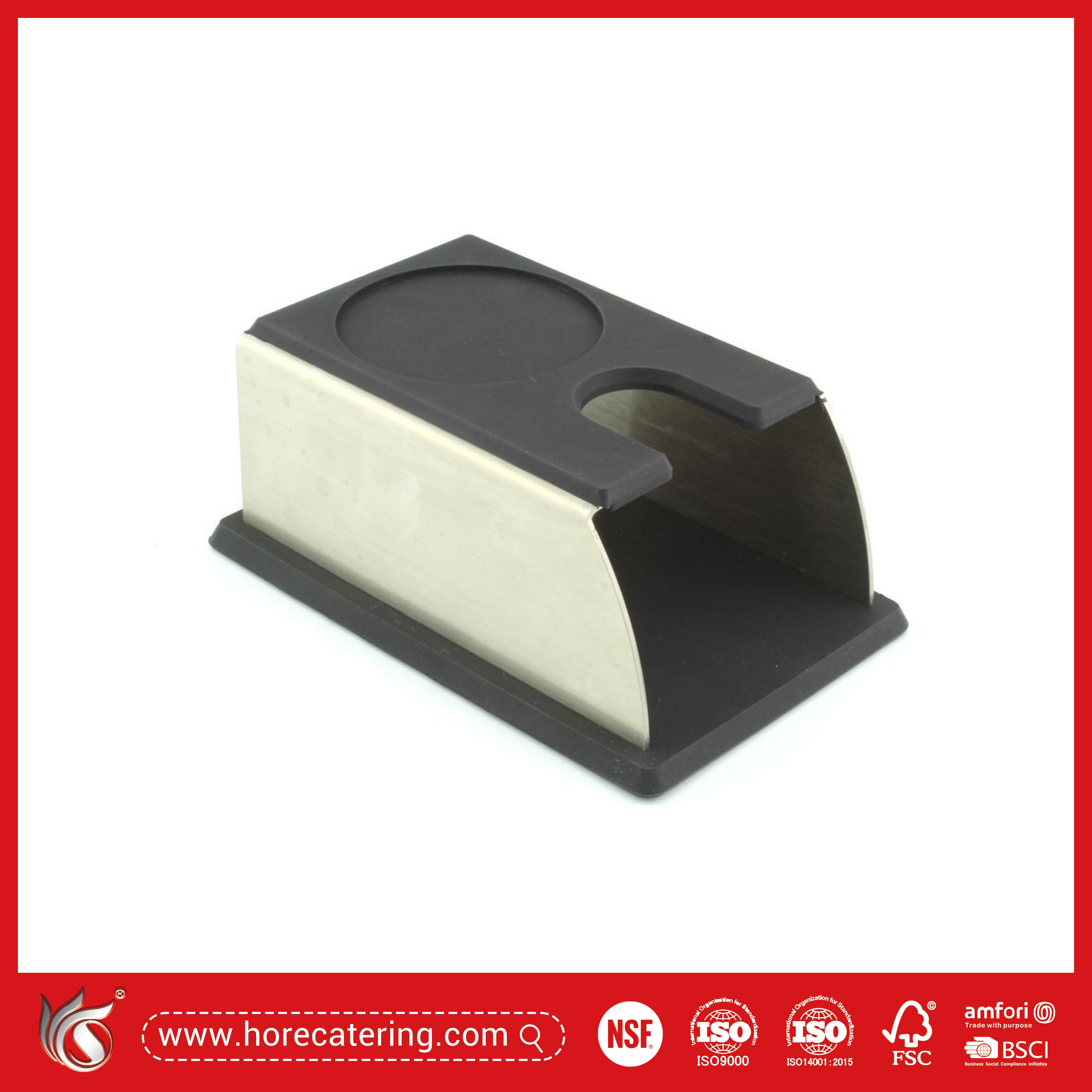 Bộ dụng cụ pha chế cà phê, giá đỡ nén cà phê, chất liệu thép không gỉ và silicon, bộ dụng cụ Barista.
