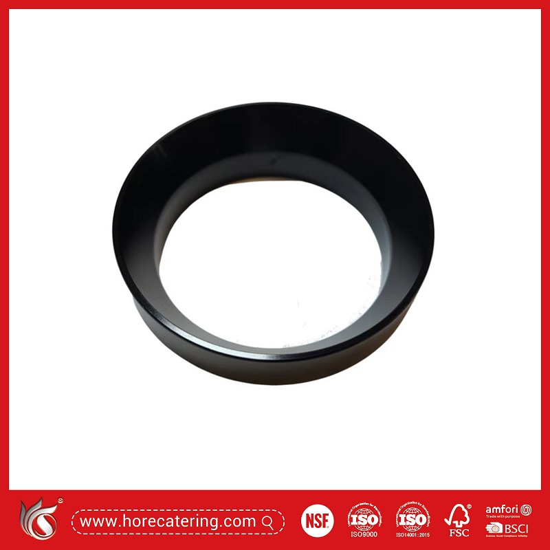 Phễu định lượng cà phê espresso bằng thép không gỉ, màu đen.