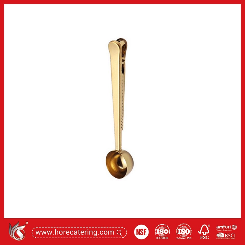Cốc đong trà cà phê bằng thép không gỉ, thìa cà phê có nắp đậy kín.
