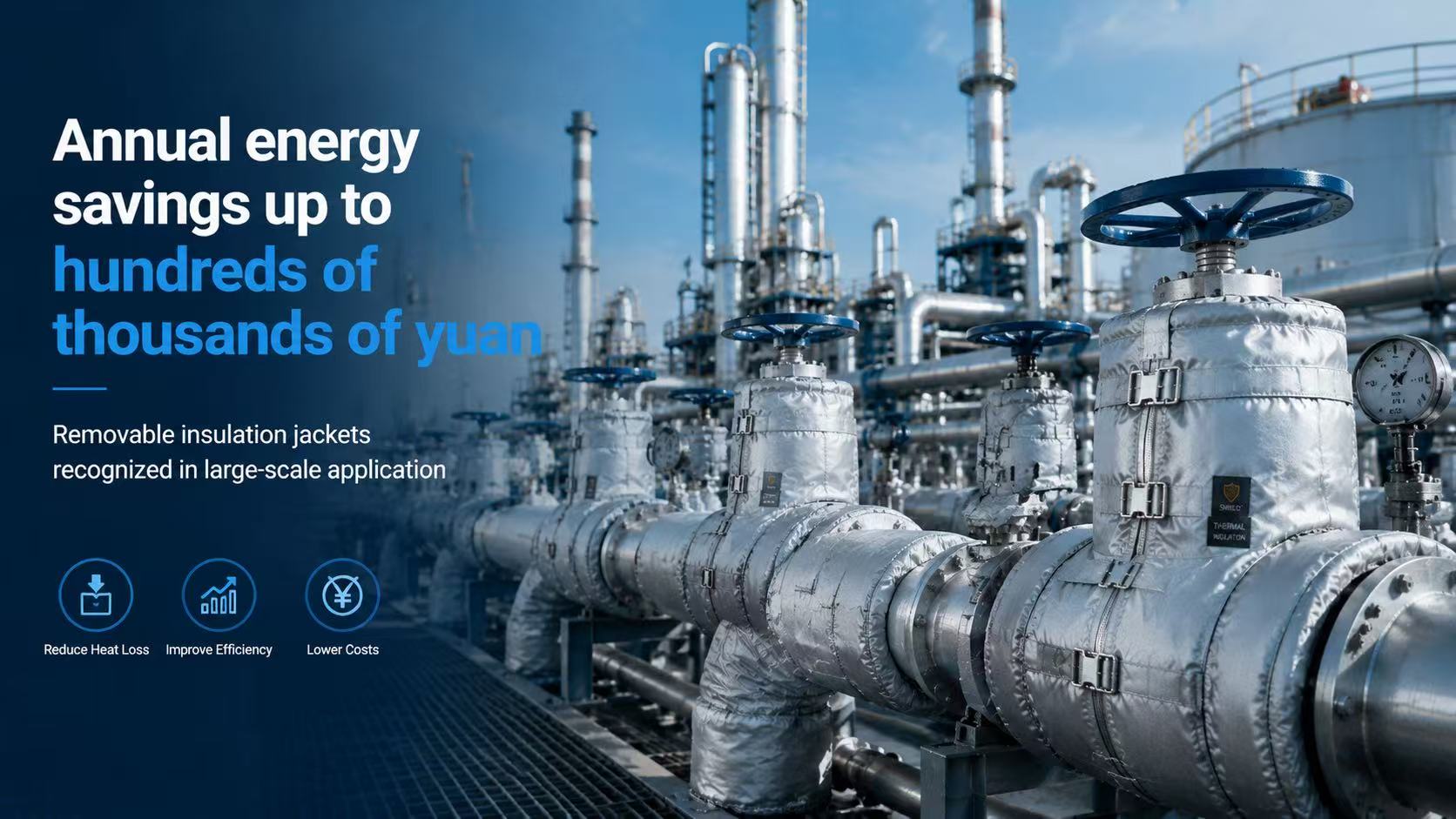 Jiangxi Jiecheng Company's Removable Insulation Jackets Successfully Applied in a Petrochemical Enterprise, Achieving Significant Annual Energy Savings