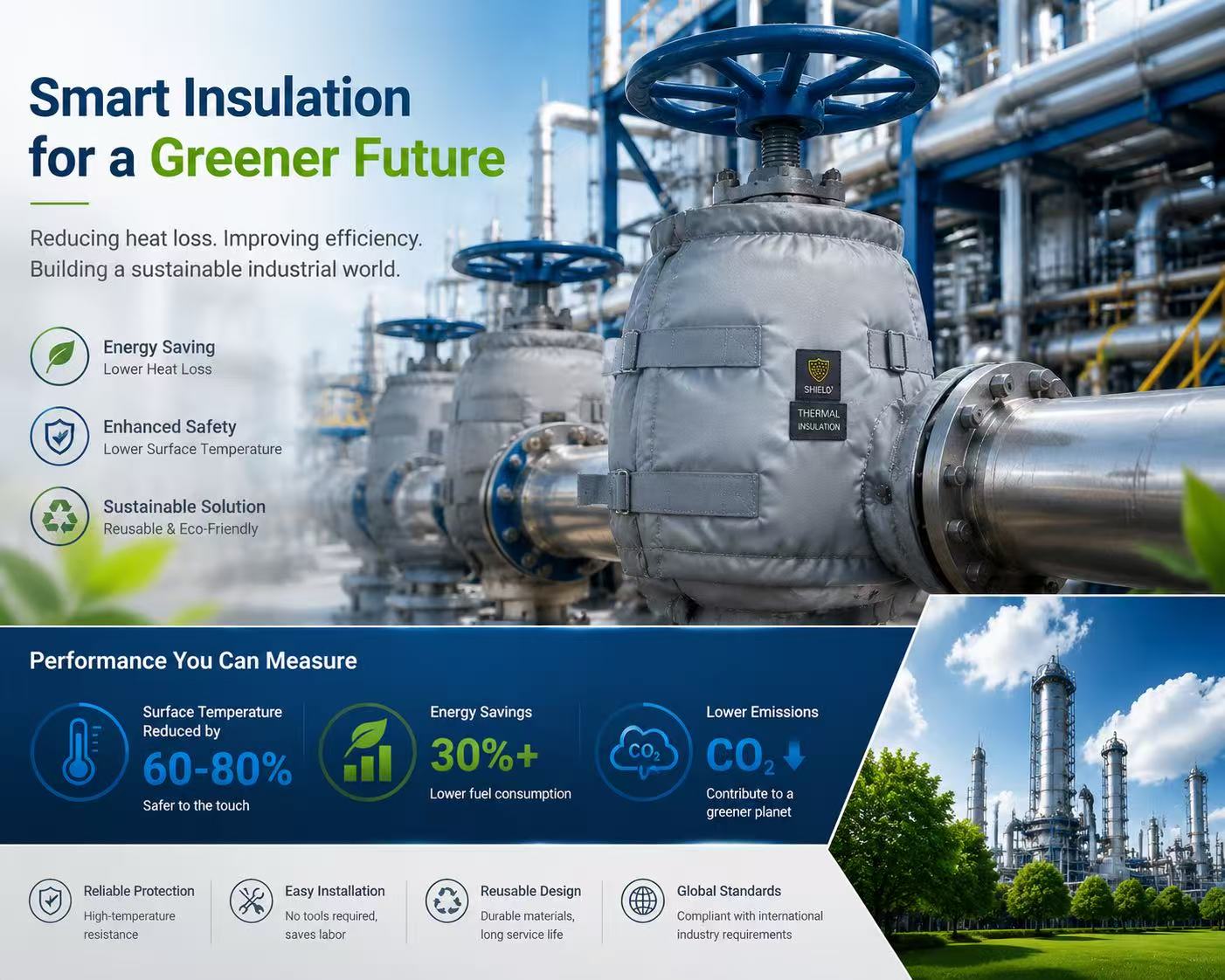 Removable Insulation Jackets Become a New Favorite in Green Operations: Eco-Friendly, Reusable, and Easier to Install— Helping enterprises reduce costs and improve efficiency while driving industrial