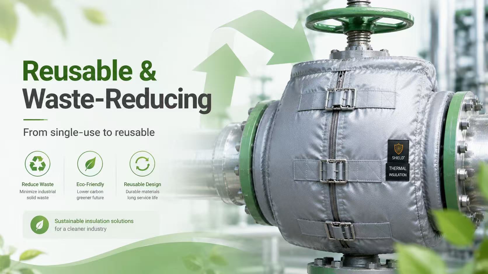 Removable Insulation Jackets Promote Green Operations, Moving from Single-Use to Reusable