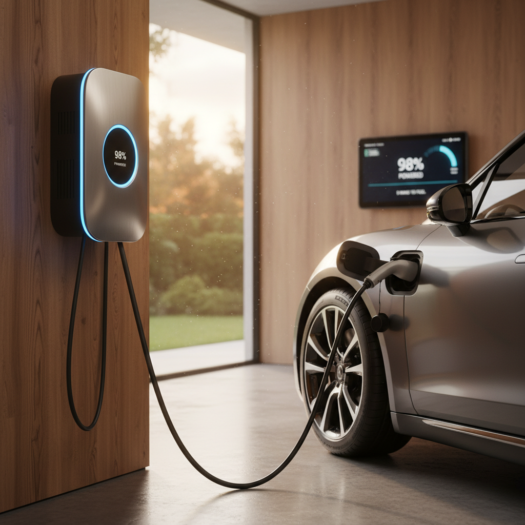 Home Car Charging Point For Rapid Electric Vehicle Powering