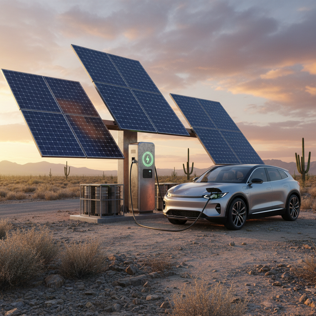 Off Grid Solar Ev Charger For Rapid Electric Vehicle Powering