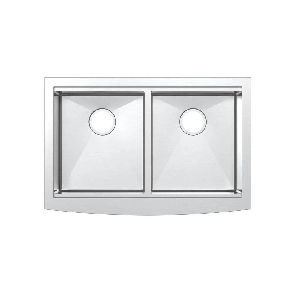 MW8356 Farmhouse Sink Apron Front Double Bowl 50/50 Stainless Steel 16 Gauge Farmer Kitchen Sinks