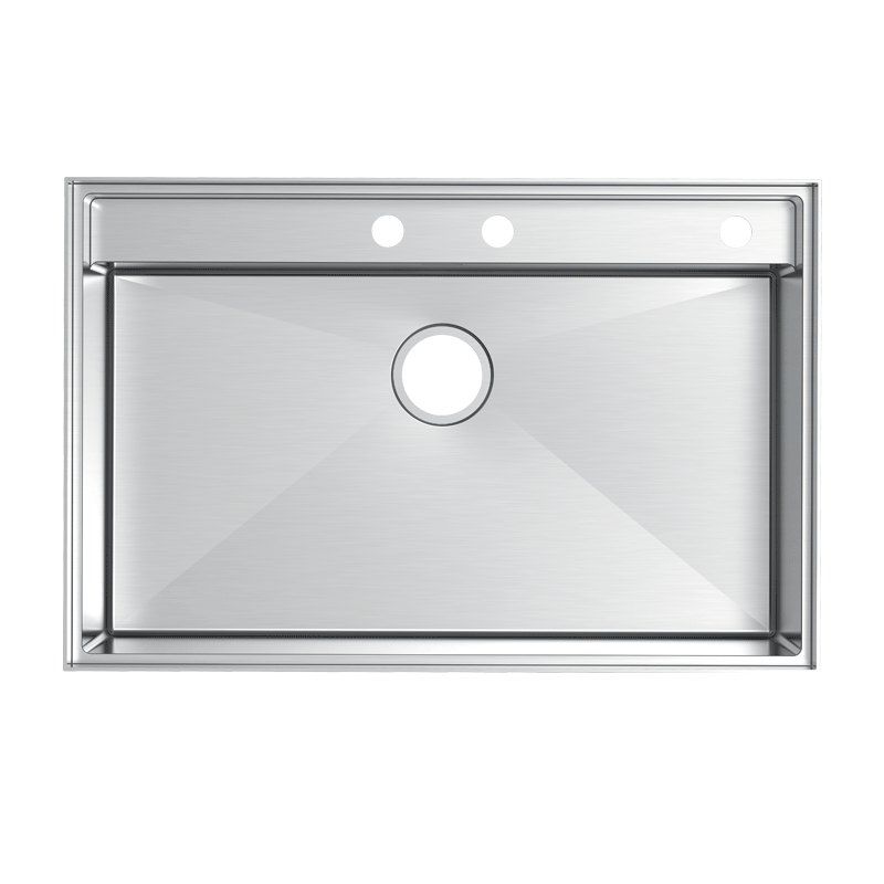 MG8052 Kitchen Sink Stainless Steel Over Mount Single Bowl Handmade Workstation Sink