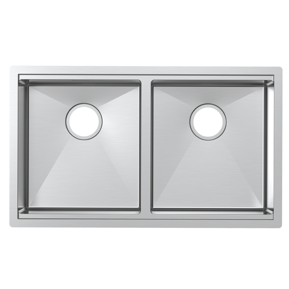 MT8148 Drop In Kitchen Sink Stainless Steel Topmount Double Bowl Kitchen Sinks R10 Corner