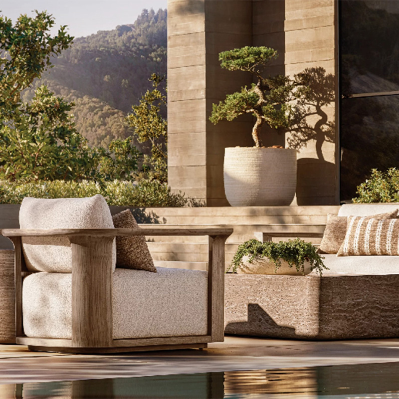 High-end Outdoor Deck Aluminum Sofa Lounge Set (1a)