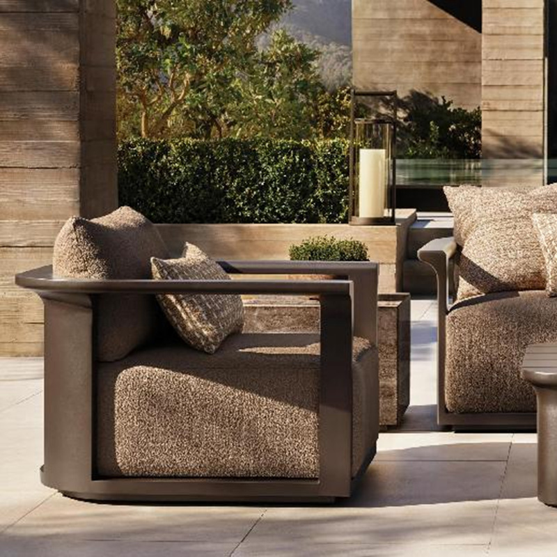 High-end Outdoor Deck Aluminum Sofa Lounge Set (2)