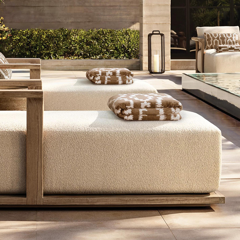 Luxury Teak Furniture Garden Chaise Lounge Pool Leisure Outdoor Toffee Chair (a2)