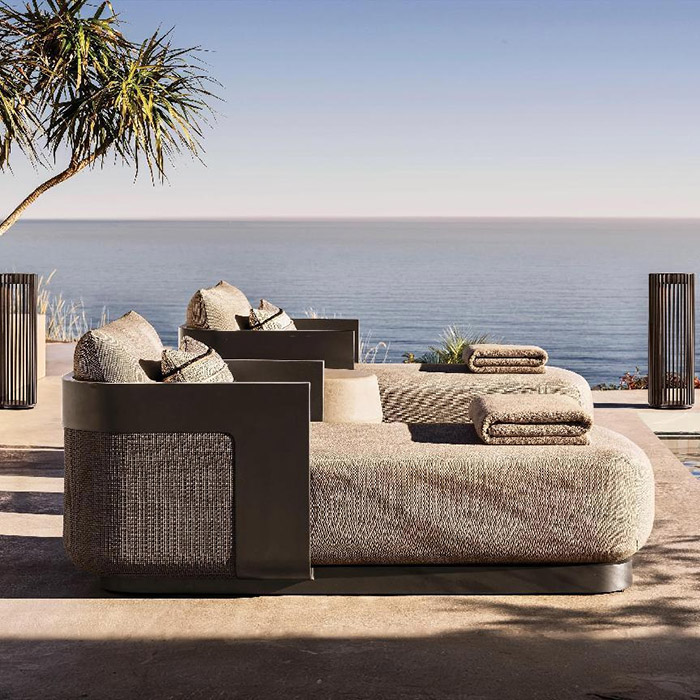 outdoor sofa patio deck waterproof sunproof furniture hotel resort teak sofa (7)