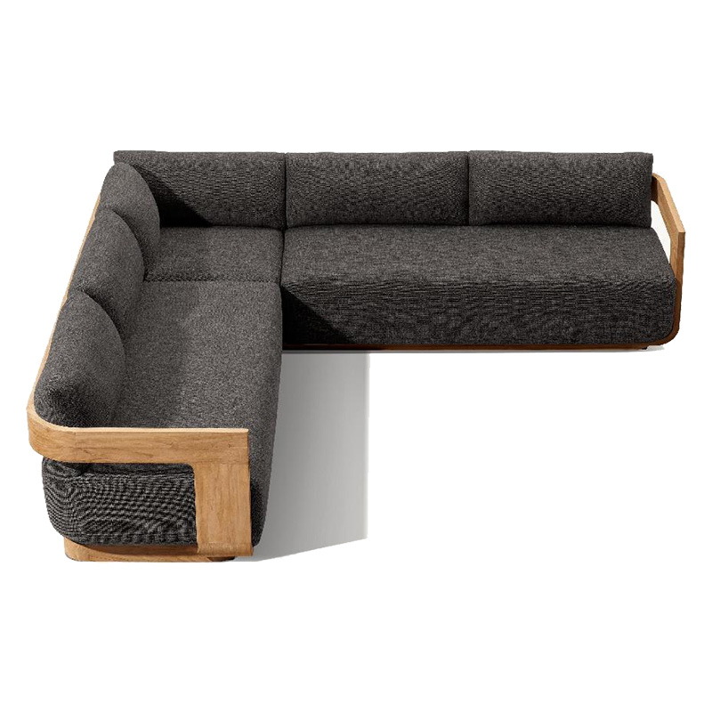Outdoor Teak Sofa Set Modern Simple Weatherproof Fabric Waterproof Open Air Patio (13).jpg