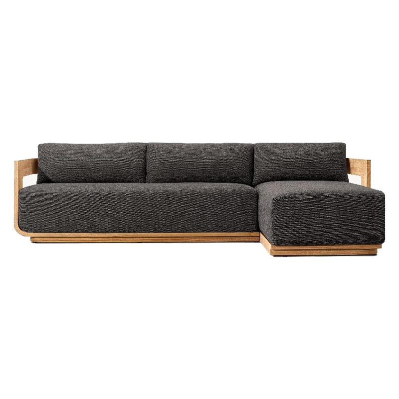 Outdoor Teak Sofa Set Modern Simple Weatherproof Fabric Waterproof Open Air Patio (5).jpg