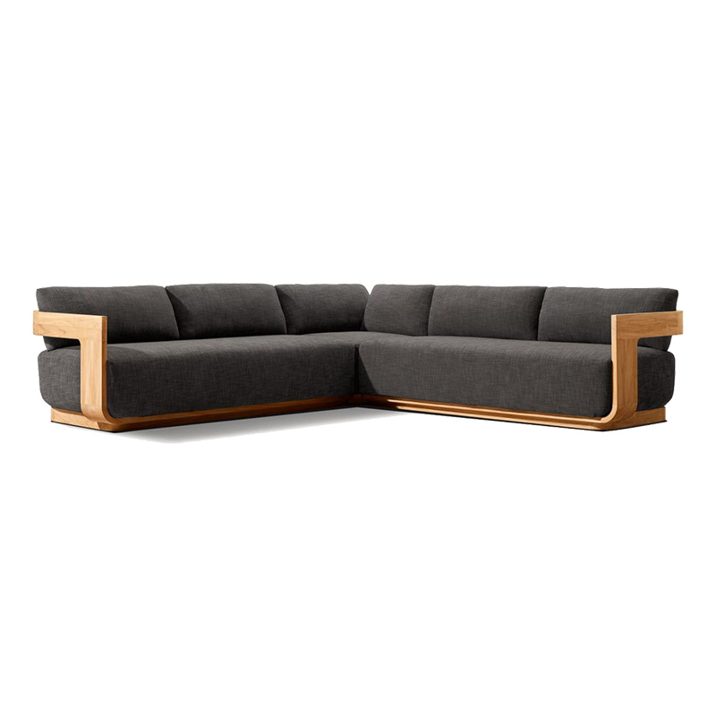 Outdoor Teak Sofa Set Modern Simple Weatherproof Fabric Waterproof Open Air Patio (6).jpg
