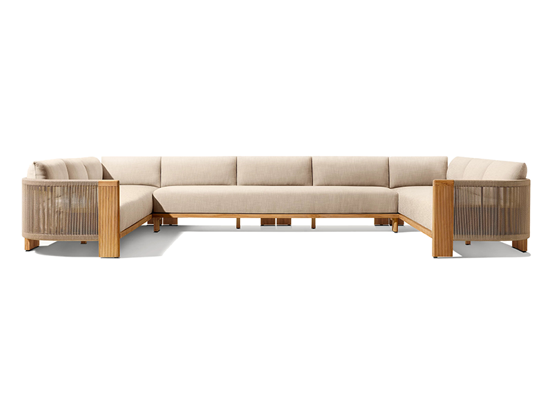 JIANGYIREN Outdoor Teak Sofa Set (84)