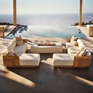 Product Introduction: JIANGYIREN Contemporary Outdoor Luxury Furniture Teak Garden Sofa Set