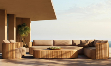 JIANGYIREN Custom Outdoor Furniture Teak Sofa for Terrace