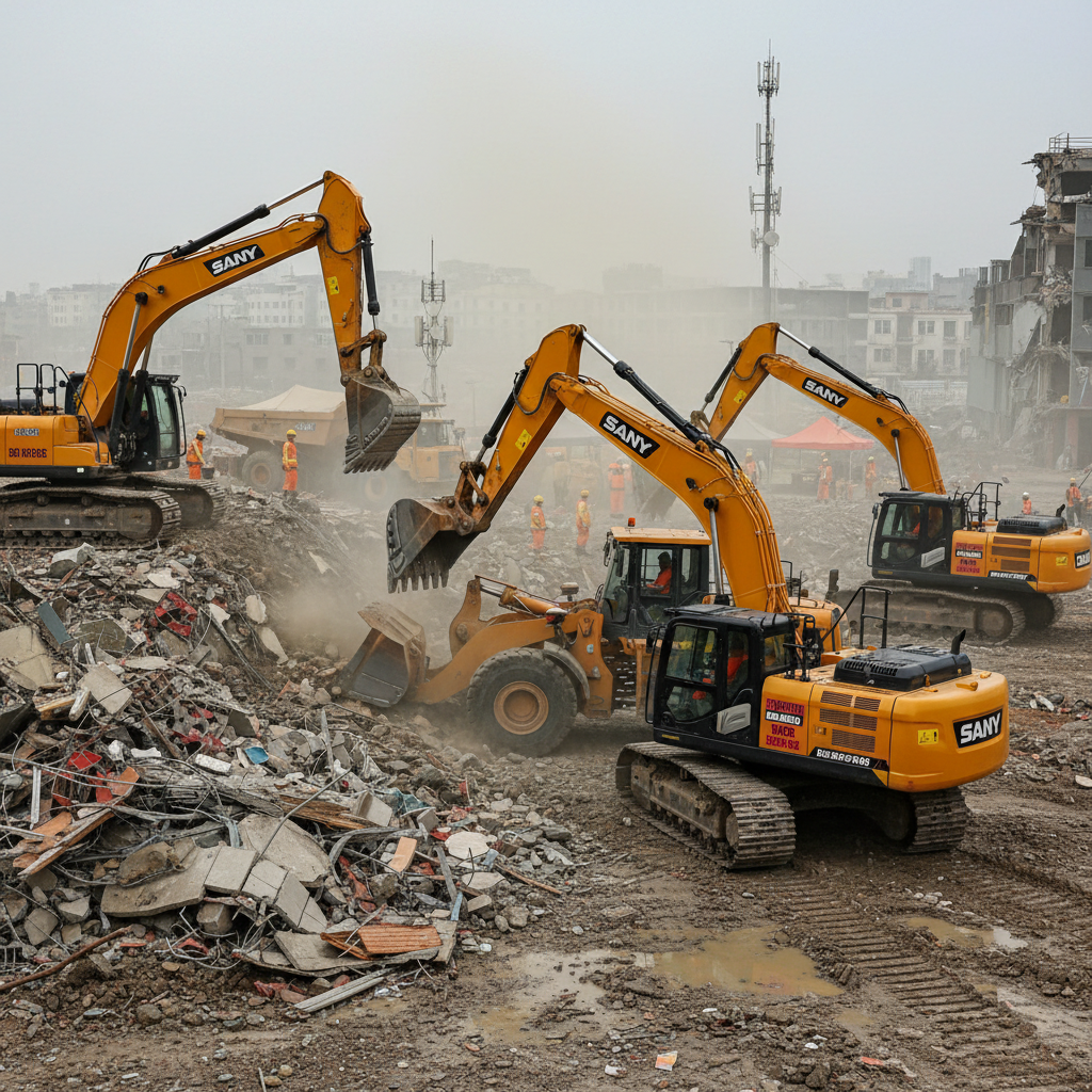 Sany Earthmoving Equipment For Disaster Recovery