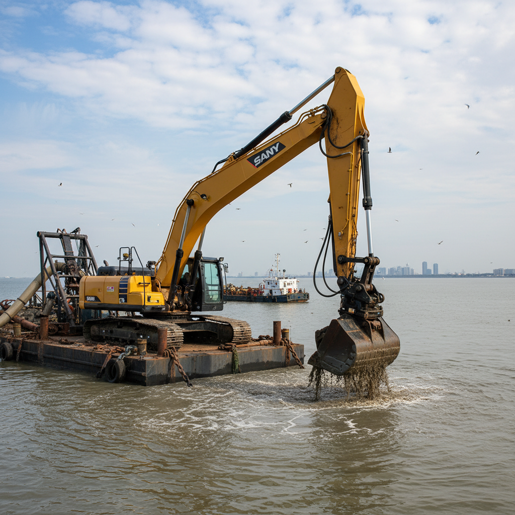 Sany Excavator For Marine Dredging