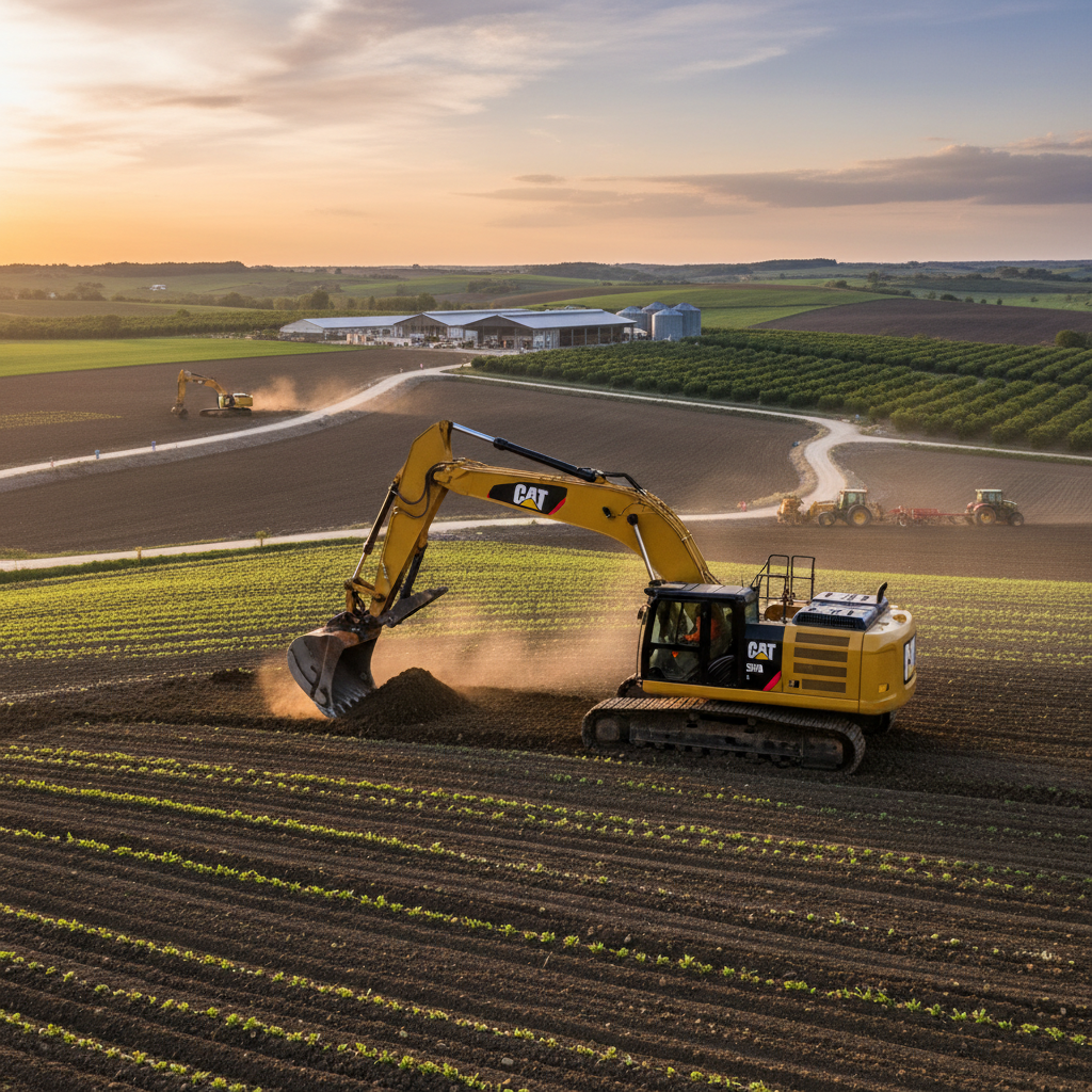Caterpillar Excavator For Agricultural Improvement