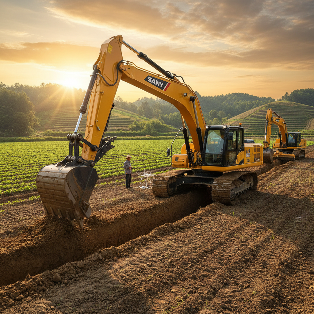 Sany Excavator For Agricultural Improvement