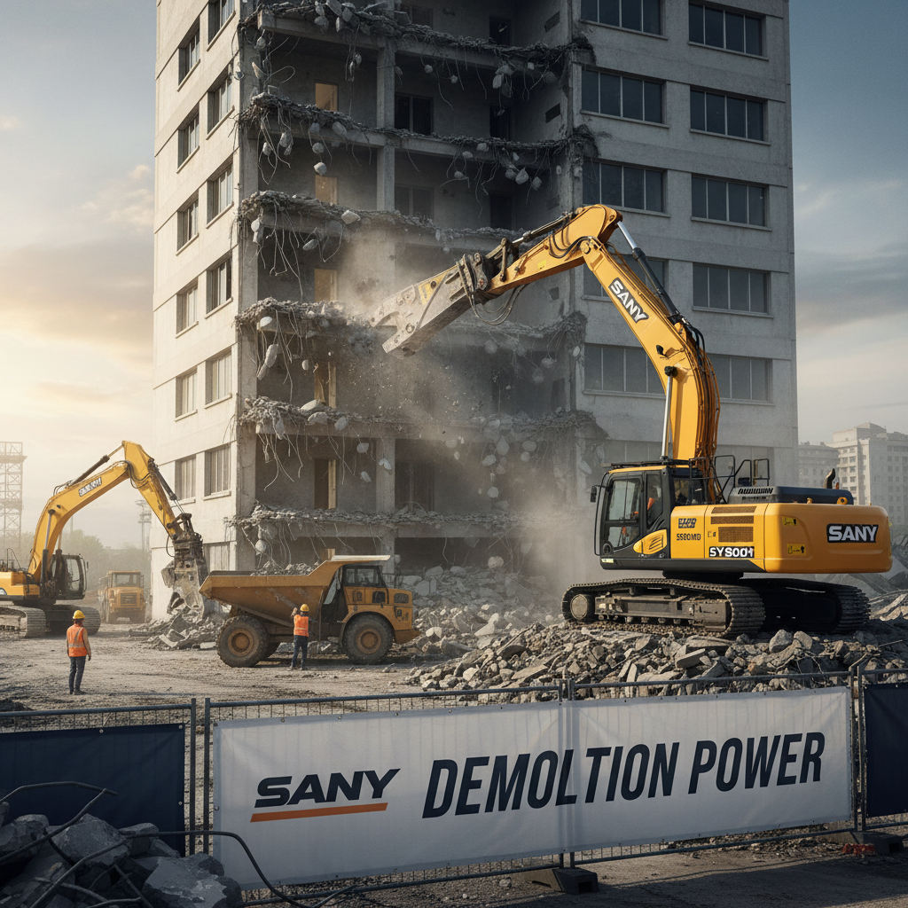 Sany Earthmoving Equipment For Demolition Projects