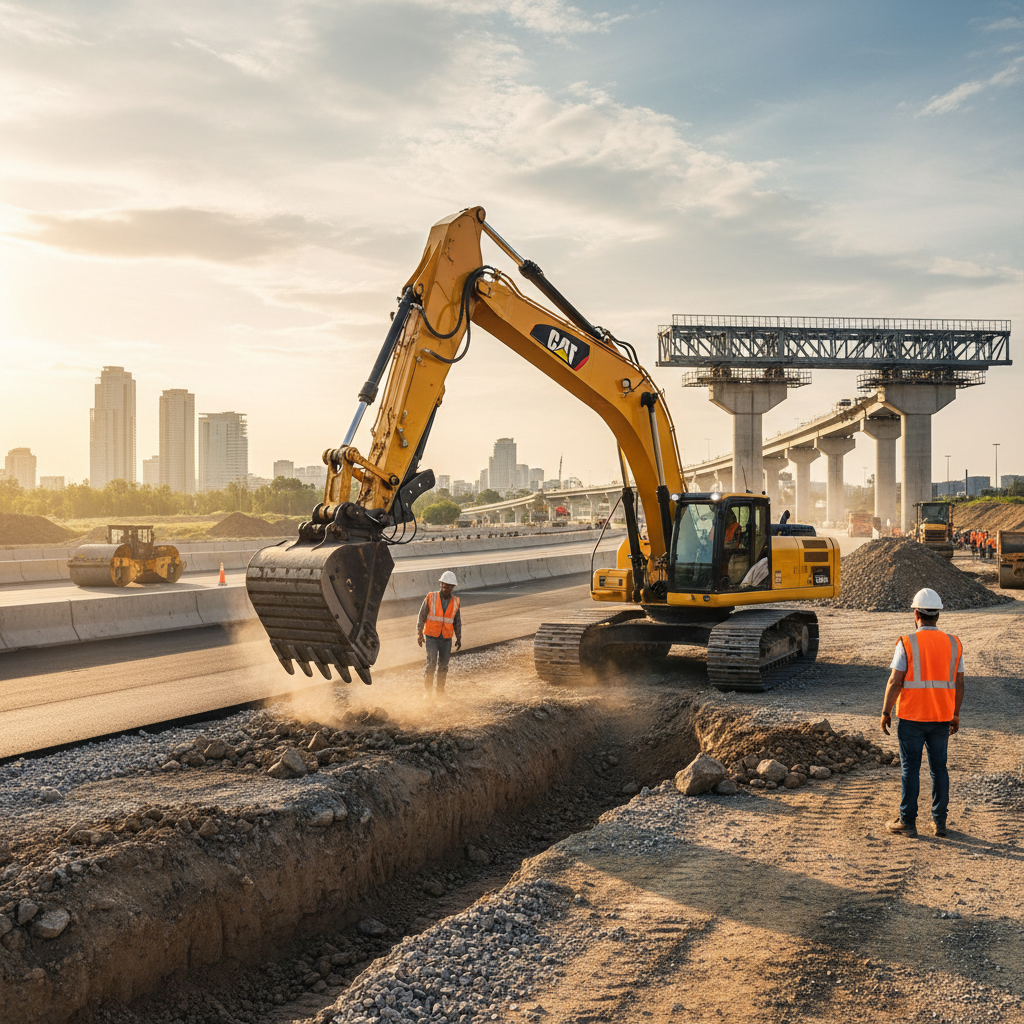 Crawler Excavator For Road Infrastructure