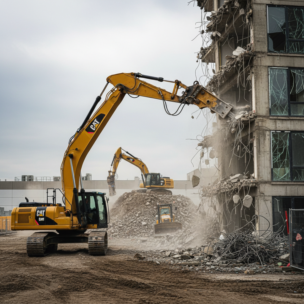 Caterpillar Excavator For Demolition Projects